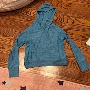 Hanna Andersson Teal Hooded Knit Sweater